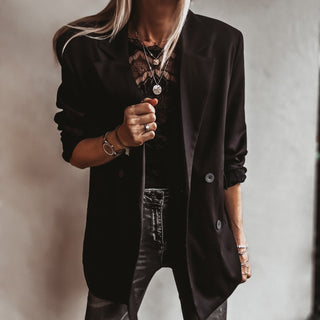 Black double breasted  blazer NEW*