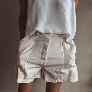 Cargo linen shorts CREAM *NEW*
