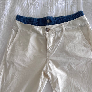 Stylish Cream chino jeans with denim waistband  *NEW*