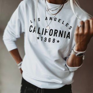 California Los Angeles WHITE/BLACK sweatshirt *NEW*