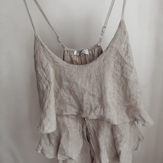 Livy long sand linen top *NEW*