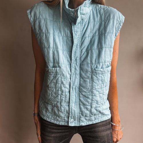 Aqua quilted gilet jacket *NEW*