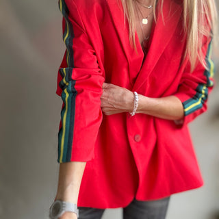 Red stripe boyfriend blazer *NEW*
