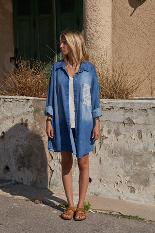 Delia denim shirt dress *NEW*