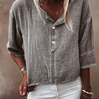Loli TAUPE linen blouse *NEW*