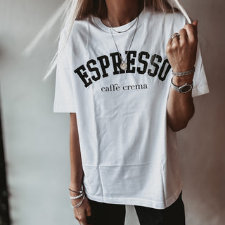 ESPRESSO white tee *boyfriend fit* *NEW*