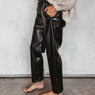 Faux leather jeans joggers *NEW*