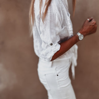 Luli WHITE tie blouse *NEW*