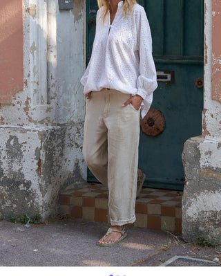 Beige Glacia LINEN pants  *NEW*
