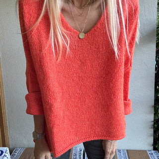 Milano ORANGE V NECK jumper *NEW*