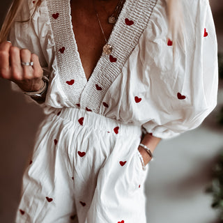 Heart Vintage white playsuit *NEW*