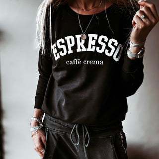 ESPRESSO black sweatshirt *relaxed style* NEW