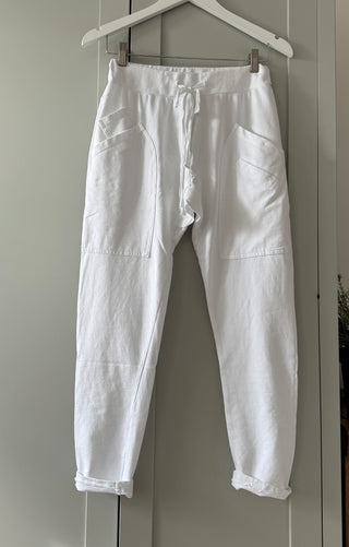 Tulum WHITE jean joggers *new*