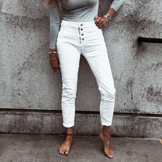 White Milos jean joggers *new*