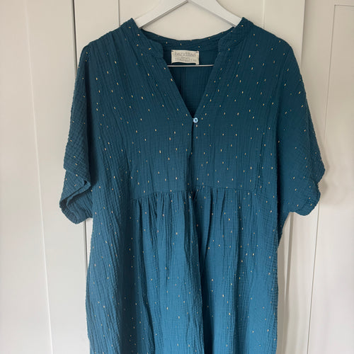 Aldina midnight dress with gold flecks *NEW*