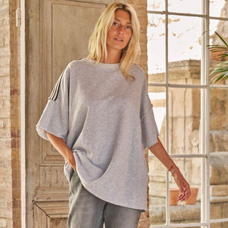 Grey tee with stripes *NEW*
