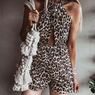 Lara Leopard playsuit *NEW*
