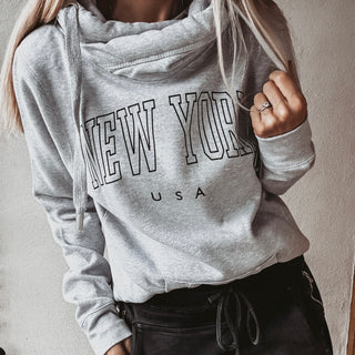 COLLEGE grey  NEW YORK Hoody *BACK IN STOCK*