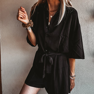 Pia black playsuit *NEW*