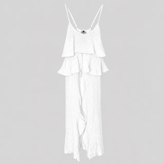 Livy long white linen top *NEW*