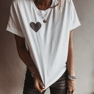 White heart tee