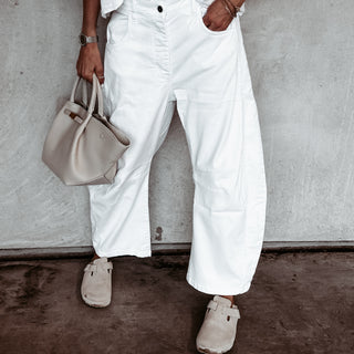 White Barcelona barrel jeans *NEW*