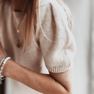 Vintage white Liliana knit with puff sleeves *NEW*