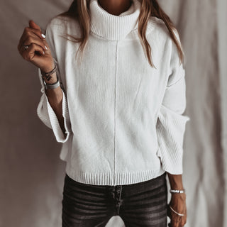 Detachable WHITE roll neck jumper *NEW*