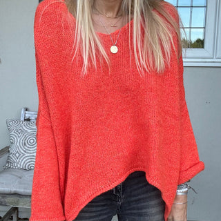 Milano ORANGE V NECK jumper *NEW*