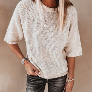 Milo Vintage white short sleeved jumper *NEW*