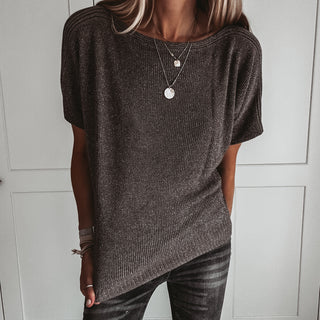 Chocolate sparkly knitted tee