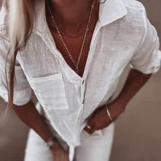Luli WHITE tie blouse *NEW*
