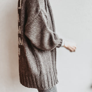 Dark biscuit / cream Cities Cardigan *NEW*