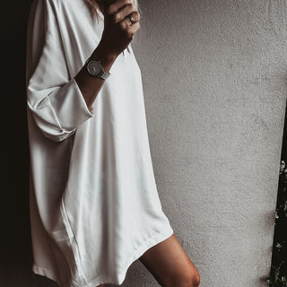 Ithaca VINTAGE WHITE V neck tunic