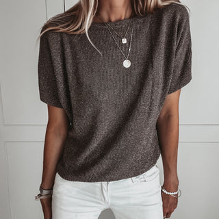 Chocolate sparkly knitted tee