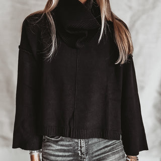 Detachable BLACK roll neck jumper *NEW*