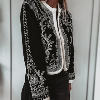 Mandarin MONOCHROME Eden quilted jacket *NEW*