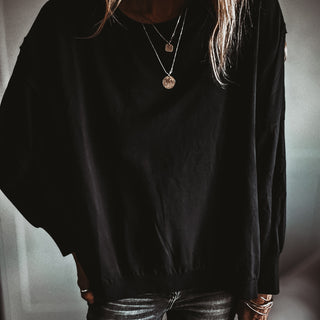 BLACK Perugia super slouchy sweatshirt *NEW*