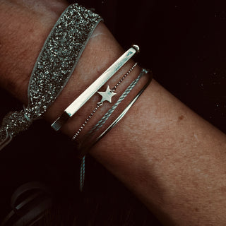 Silver / Gold glitter tie bracelets