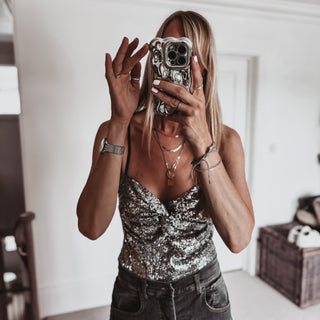 SILVER Sequin bodysuit *NEW*