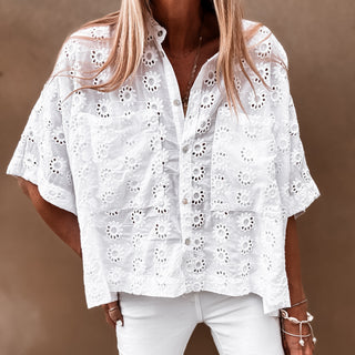 Pompani Broderie floaty Blouse *NEW*