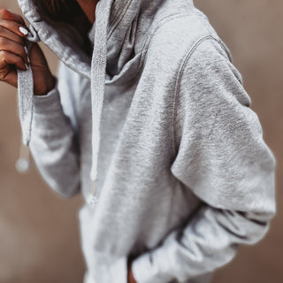 Light heather crossover grey college hoody *NEW*