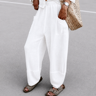 WHITE Lyra linen joggers *NEW*