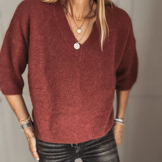 Alpaca Terracotta Ode knit
