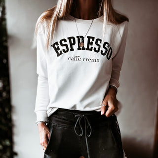 ESPRESSO vintage white (cream) sweatshirt *relaxed style* NEW