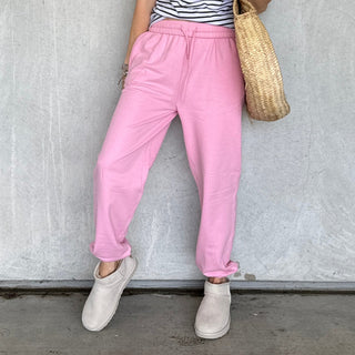 COLLEGE super slouchy PINK joggers *NEW*