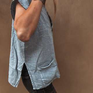 Blue Susannah linen blouse *NEW*