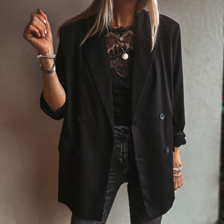 Black double breasted  blazer NEW*