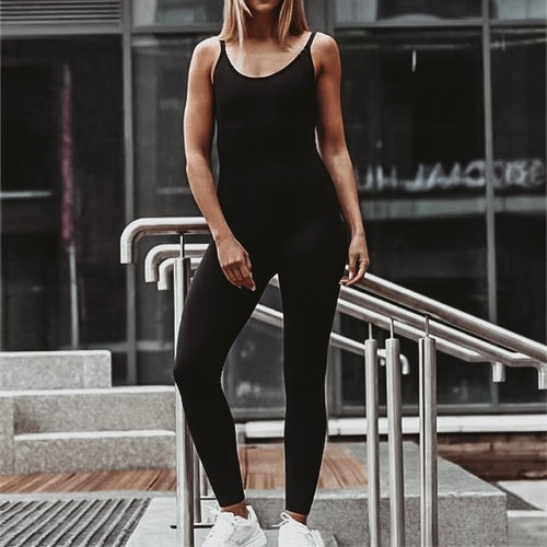 Isla BLACK strappy all in one