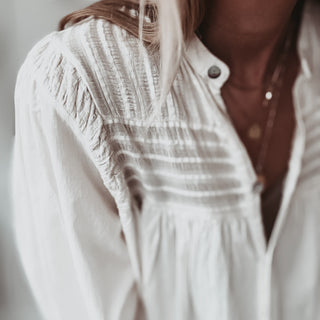 Cream Pennie pleated blouse *NEW*